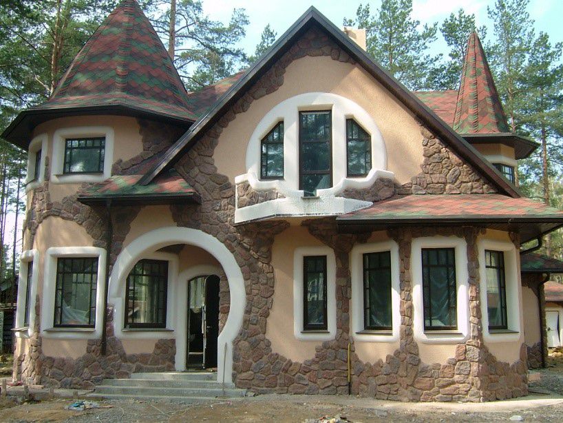 Интересный вариант отделки фасада
