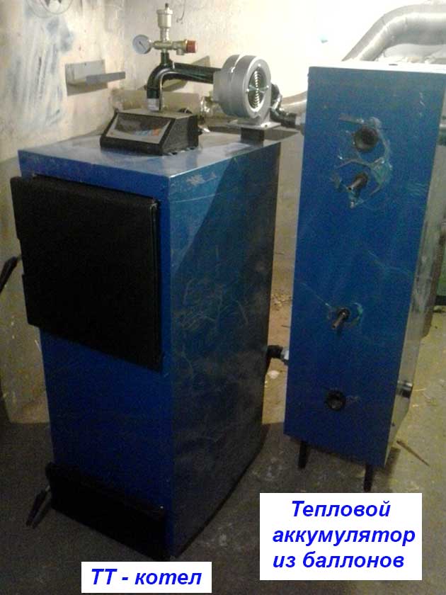 Аккумулятор тепла из газового баллона