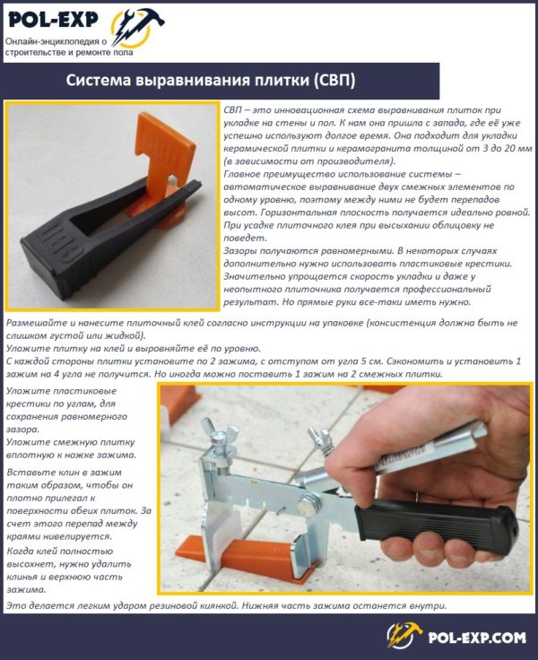 Система выравнивания плитки (СВП)