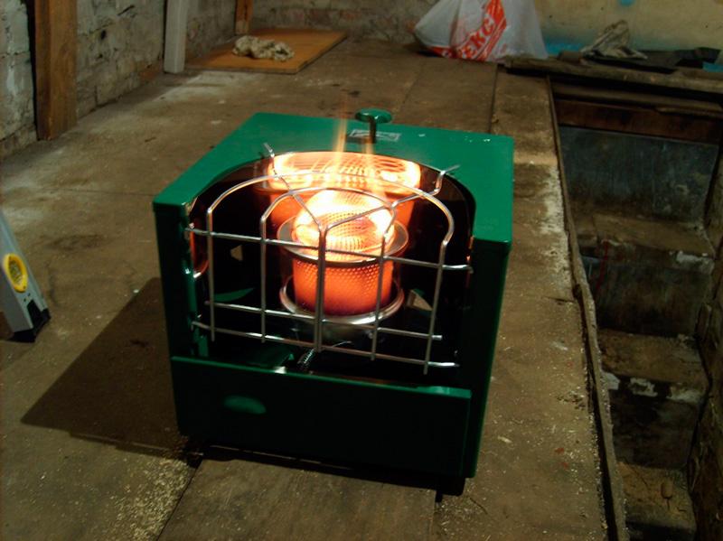 Самодельный газовый нагреватель для гаража