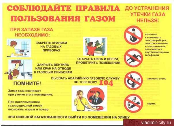 Правила пользования газом