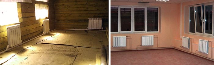 Монтаж ленинградского отопления в помещениях