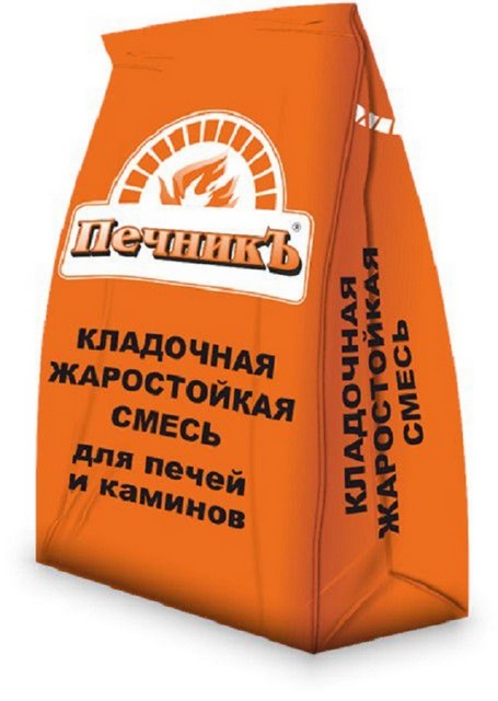 Готовая сухая смесь для приготовления кладочного раствора для печей и каминов.