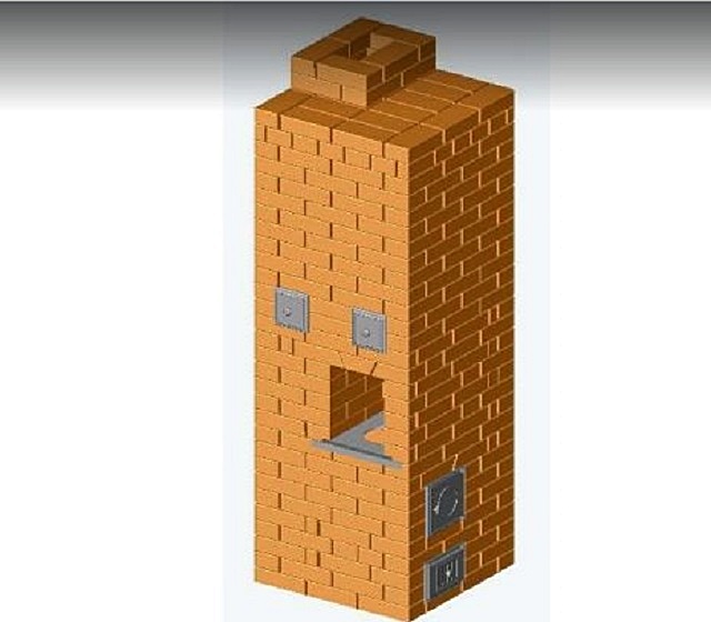 Отопительно-варочная колпаковая печь Кузнецова с одной конфоркой