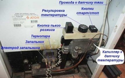 Автоматика газового атмосферного котла Энергозависимая автоматика
