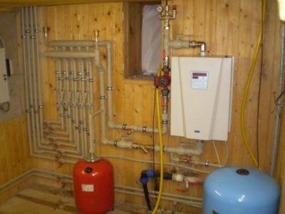Обогрев дома газовым котлом