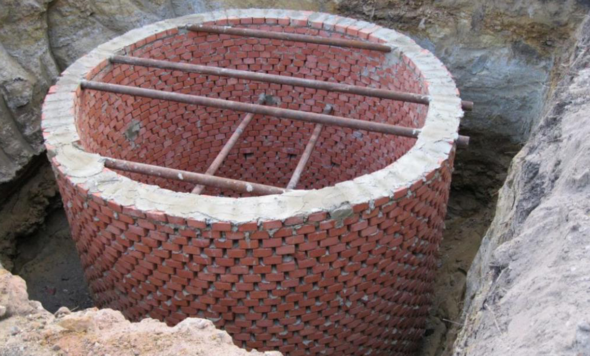 Выгребная яма из кирпича