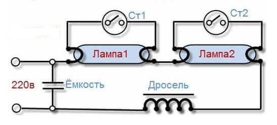 Как последовательно и параллельно соединить лампочки