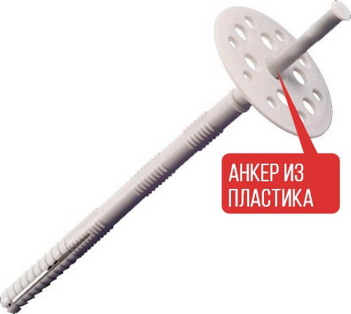 Крепеж минеральной ваты к стене
