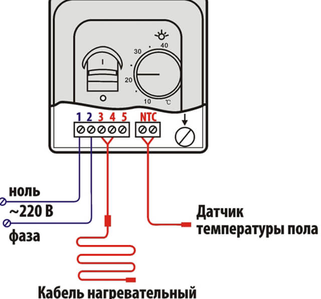 как снять терморегулятор теплого пола