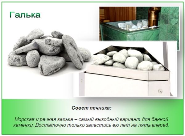 Камни для бани - галька
