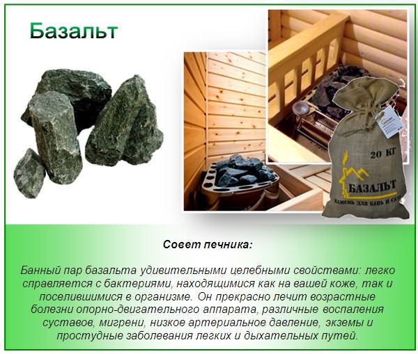Камни для печи - базальт