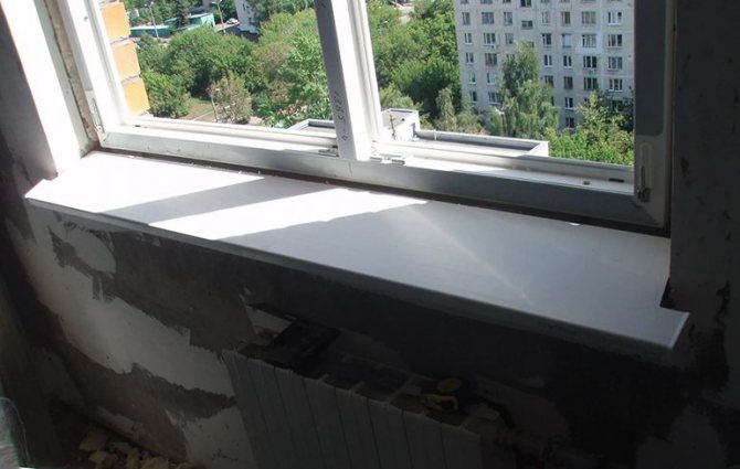 Подоконник из пластика